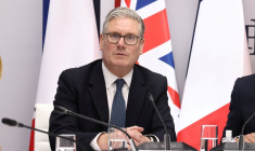 Le premier ministre britannique Starmer lors d'un sommet sur la sécurisation du détroit d'Ormuz, à Paris