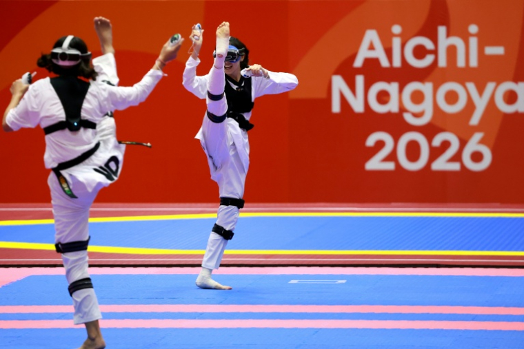 Le taekwondo virtuel a fait son entrée aux Jeux asiatiques, le 2 octobre 2026 à Nagoya (Jpaon) ( AFP / DAVID GRAY )