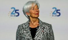 Christine Lagarde, à Francfort, le 24 mai 2023 ( POOL / KAI PFAFFENBACH )