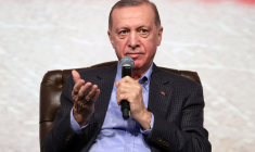 Le président turc Erdogan parle lors d'un événement à Bilecik