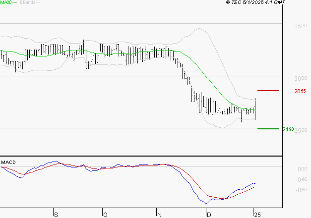BOIRON SA : Attendre un test du support