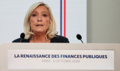 Marine Le Pen, à Paris, le 6 octobre 2026 ( AFP / MEHDI FEDOUACH )