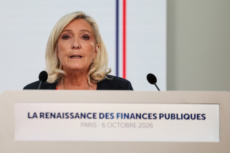 Marine Le Pen, à Paris, le 6 octobre 2026 ( AFP / MEHDI FEDOUACH )