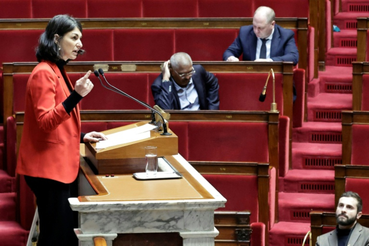La rapporteuse de la commission des affaires économiques, la députée Aurélie Trouvé (LFI) à l'Assemblée nationale, le 11 février 2026 à Paris ( AFP / STEPHANE DE SAKUTIN )