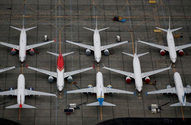 PREMIER VOL D'UN BOEING 737 MAX AVEC LA PRESSE À BORD