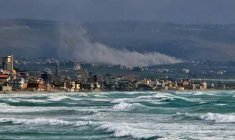 Une frappe aérienne israélienne sur le village d'Al-Haniyya, dans le sud du Liban, le 21 mai 2026 ( AFP / KAWANT HAJU )