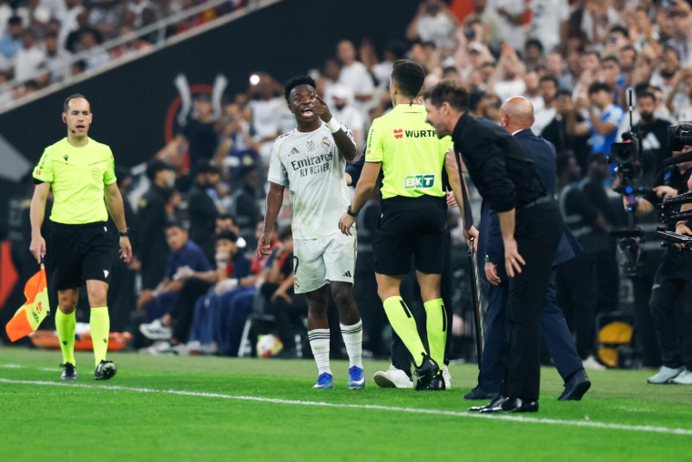 Javier Tebas plutot Diego Simeone que Vincius Junior