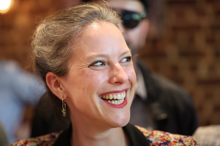 Lucie Castets à Lille, le 27 juillet 2024. ( AFP / FRANCOIS LO PRESTI )