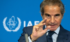Le directeur général de l'Agence internationale de l'énergie atomique (AIEA), Rafael Grossi, lors d'une conférence de presse au siège de l'organisation, à Vienne, le 7 septembre 2026 ( AFP / Joe Klamar )