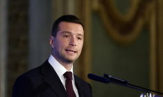 Jordan Bardella à Madrid, en Espagne, le 13 octobre 2026. ( AFP / OSCAR DEL POZO )