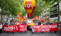 Manifestation contre la réforme des retraites à Paris, le 5 juin 2025 ( AFP / Emma DA SILVA )