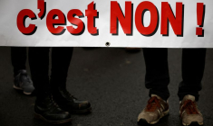 Manifestation contre la réforme des retraites du gouvernement français à Saint-Nazaire, dans le cadre d'une journée de grève nationale