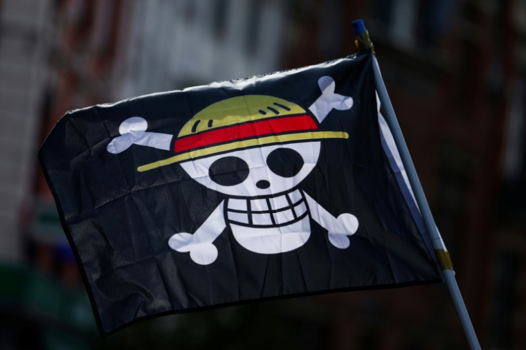Le drapeau de One Piece lors d'une manifestation en France, à Lille (nord) le 2 octobre 2025 ( AFP / Sameer AL-DOUMY )