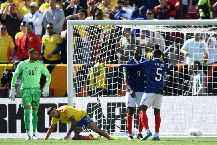 Marcus Thuram célèbre son but lors du match amical entre la France et la Colombie à Landover (Maryland) le 29 mars 2026 ( GETTY IMAGES NORTH AMERICA / Hannah Foslien )