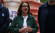 Cécile Duflot à Paris, le 28 mai 2025. ( AFP / LEO VIGNAL )