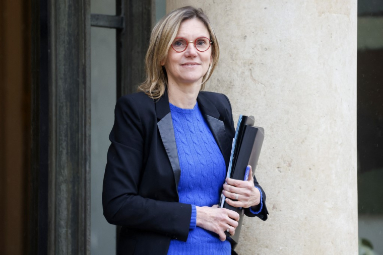 Agnès Pannier-Runacher à Paris, le 8 janvier 2025. ( AFP / LUDOVIC MARIN )