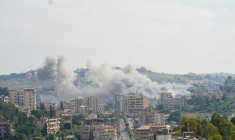 Des frappes aériennes israéliennes sur Nabatiyé dans le sud du Liban le 26 mai 2026 ( AFP / Abbas Fakih )