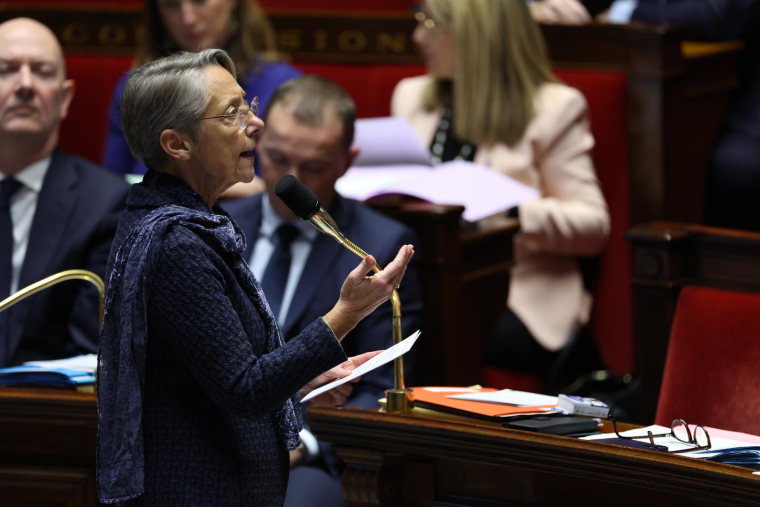 Elisabeth Borne, le 17 janvier 2023, à l'Assemblée nationale ( AFP / Thomas SAMSON )