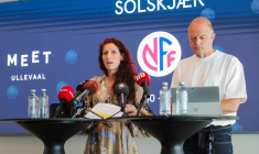 Une conférence de presse de la NFF à Oslo à l'issue de la réunion de l'UEFA
