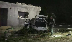 Le site d'une frappe qui a fait au moins 30 blessés en Israël