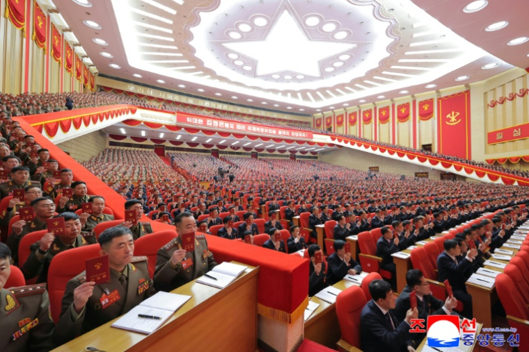 Le 9ème congrès du Parti des travailleurs de Corée à Pyongyang, le 19 février 2025 ( KCNA VIA KNS / STR )
