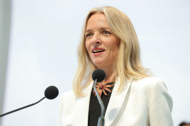 Delphine Arnault à Paris, le 3 septembre 2025. ( AFP / THOMAS SAMSON )