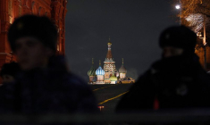 Des agents de la force publique russe sur la Place Rouge