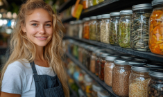 Quand les acteurs du vrac doivent se «débrouiller» pour assurer cette tâche nouvelle de l'emballage des produits, le vrac rime-t-il toujours avec l'écologie? (crédit : Adobe Stock / photo générée par IA)