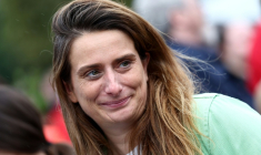 La cheffe des Ecologistes Marine Tondelier à Lens dans le Pas-de-Calais le 13 octobre 2026 ( AFP / Sameer AL-DOUMY )