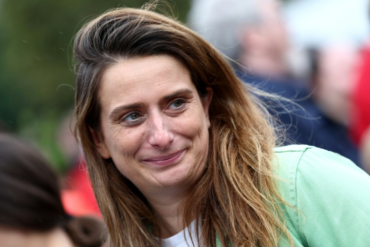 La cheffe des Ecologistes Marine Tondelier à Lens dans le Pas-de-Calais le 13 octobre 2026 ( AFP / Sameer AL-DOUMY )