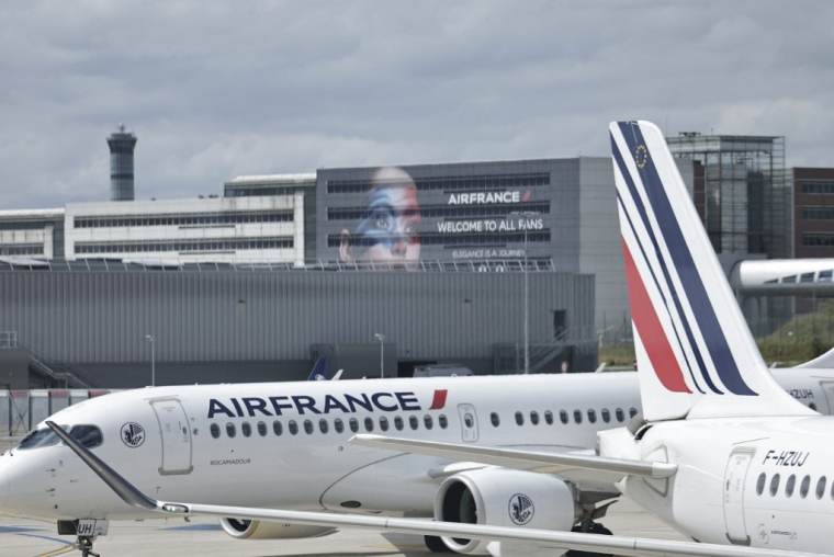 Air France annonce la suspension de ses vols ce lundi 29 et mardi 30 juillet, Lufthansa a décidé de les suspendre jusqu'au 5 août inclus.  ( AFP / STEPHANE DE SAKUTIN )