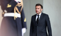 Le président français Emmanuel Macron au palais de l'Élysée