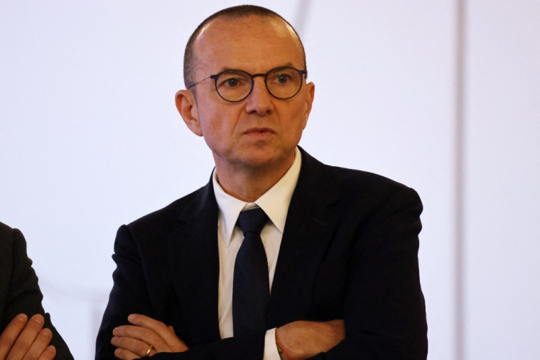 Olivier Blum, PDG de Schneider Electric, à Paris, le 1er juin 2026 ( POOL / LUDOVIC MARIN )