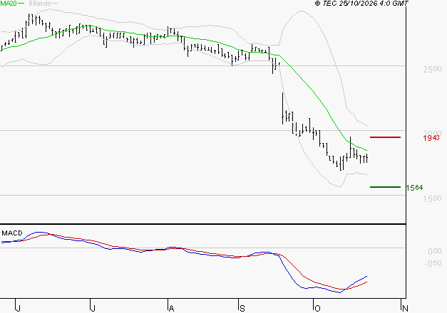 BOIRON SA : Attendre un test du support