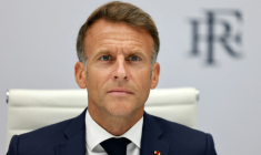 Le président français Emmanuel Macron copréside une réunion par vidéoconférence, à Paris, le 24 août 2026 ( POOL / Stephanie Lecocq )