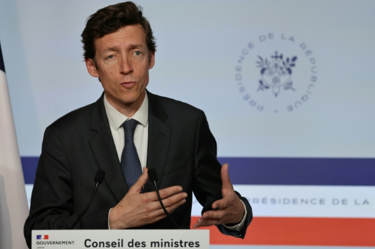 Le ministre de l'Education, Edouard Geffray, à Paris le 27 mai 2026 ( AFP / Ludovic MARIN )