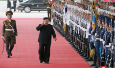 Le dirigeant nord-coréen Kim Jong-un lors de son départ pour la Russie