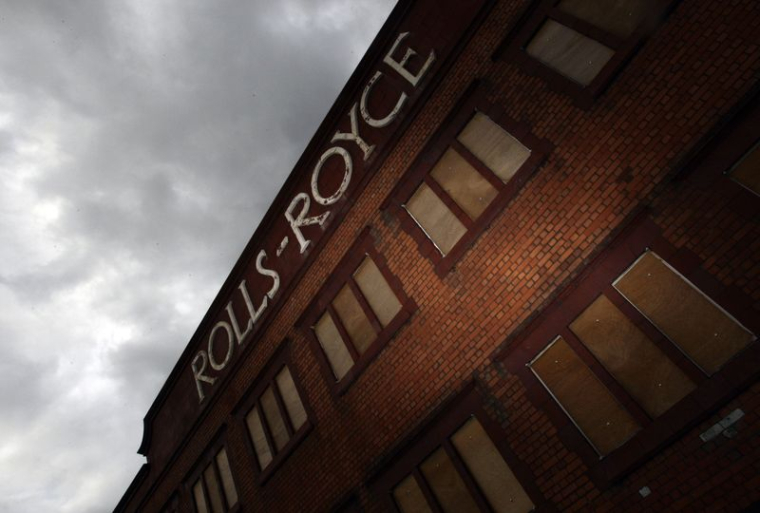 Un bâtiment Rolls Royce fermé à Derby, dans le centre de l'Angleterre