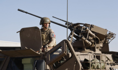 Un militaire français à Amman, en Jordanie, le 22 décembre 2023. ( AFP / LUDOVIC MARIN )