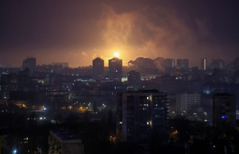 Conséquences d'une attaque de missile russe à Kyiv