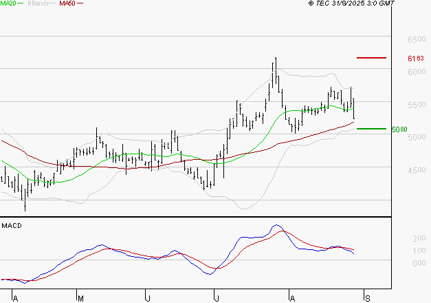 REMY COINTREAU : Une consolidation vers les supports est probable
