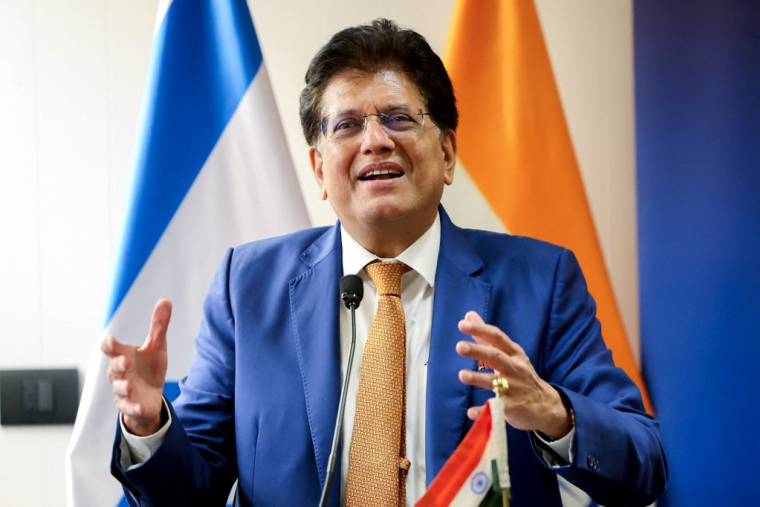 Piyush Goyal à Tel Aviv, en Israël, le 20 novembre 2025. ( AFP / JACK GUEZ )