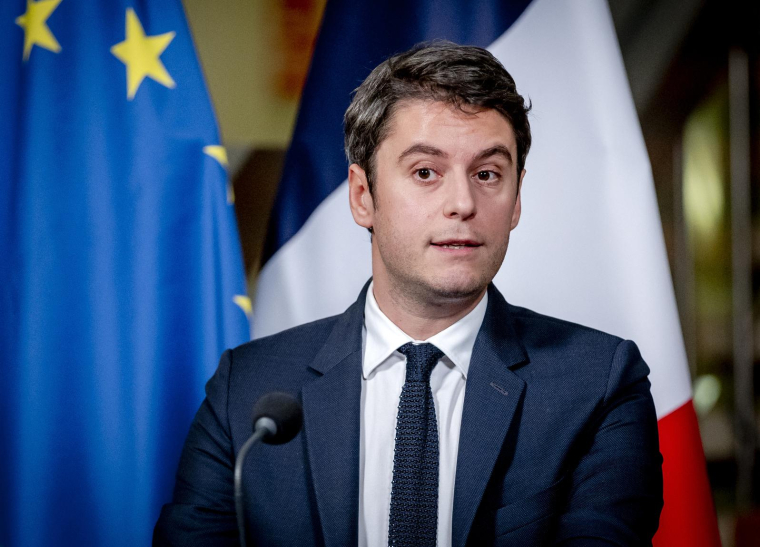 Gabriel Attal à la Haye, aux Pays-Bas, le 6 mars 2024.  ( ANP / REMKO DE WAAL )