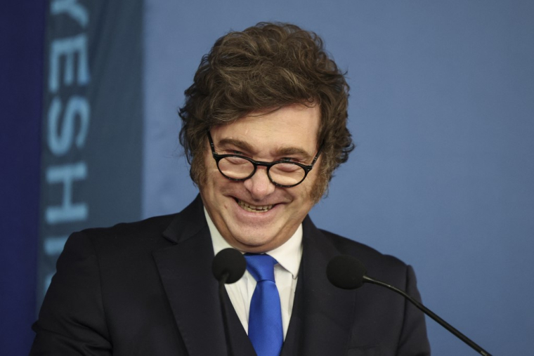 Javier Milei, à New York, le 9 mars 2026 ( AFP / ANGELA WEISS )