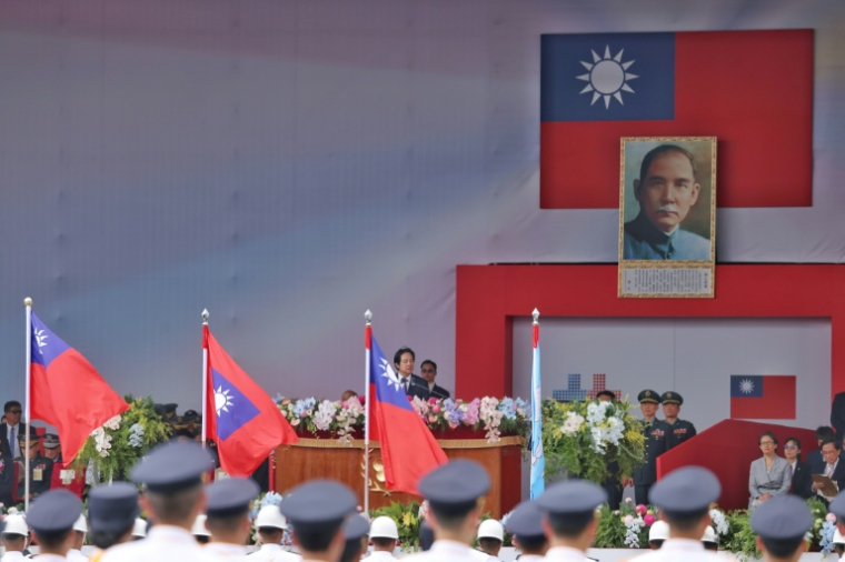 Le président taiwanais Lai Ching-te s'exprime à l'occasion de la Fête nationale, le 10 octobre 2026 à Taipei  ( AFP / I-Hwa Cheng )