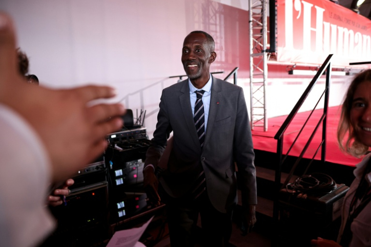 Le maire LFI de Saint-Denis (Seine-Saint-Denis), Bally Bagayoko, au Plessis-Pâté, au sud de Paris, le 11 septembre 2026 ( AFP / SIMON WOHLFAHRT )