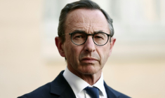 Bruno Retailleau le 2 juin 2025, à l'hôtel Matignon, à Paris ( AFP / Thibaud MORITZ )