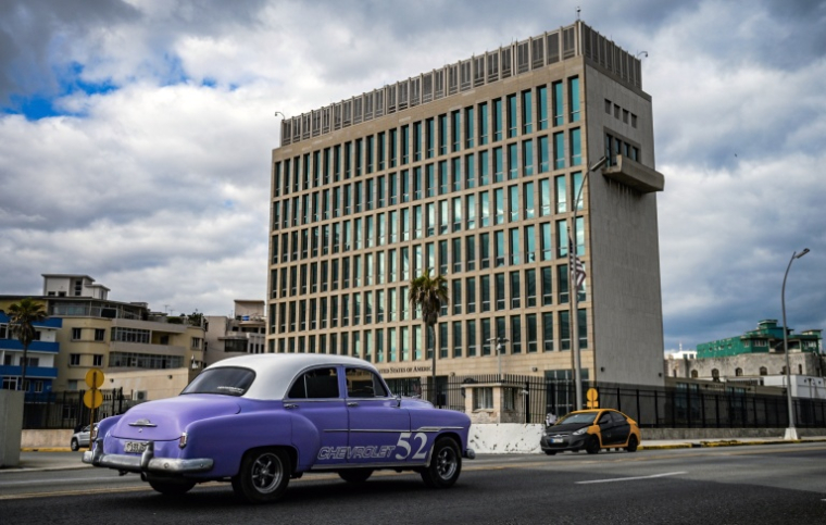 L'ambassade américaine à la Havane en mai 2022 ( AFP / Yamil LAGE )