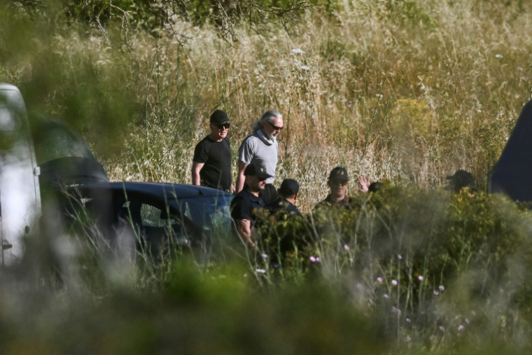 Opérations de recherche dans le cadre de l'enquête sur la disparition de Maddie McCann sur la commune de Lagos, dans le sud du Portugal, le 5 juin 2025 ( AFP / Patricia DE MELO MOREIRA )