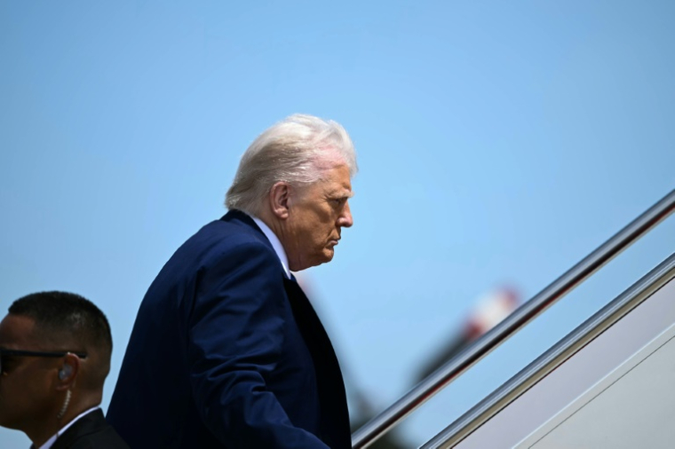 Donald Trump dans le Maryland, aux Etats-Unis, le 12 mai 2025 ( AFP / Brendan SMIALOWSKI )